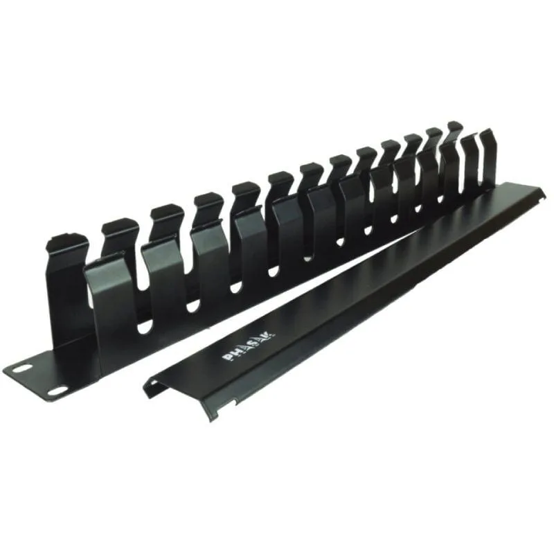 Panel Guía Cables con Tapa para Rack 19" Phasak PA 5095