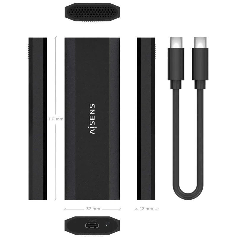 Caja Externa para Disco SSD M.2 NVMe Aisens ASM2-028B, foto 4
