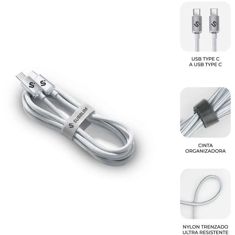 Cable USB 2.0 Tipo-C Subblim Optimus, foto 2