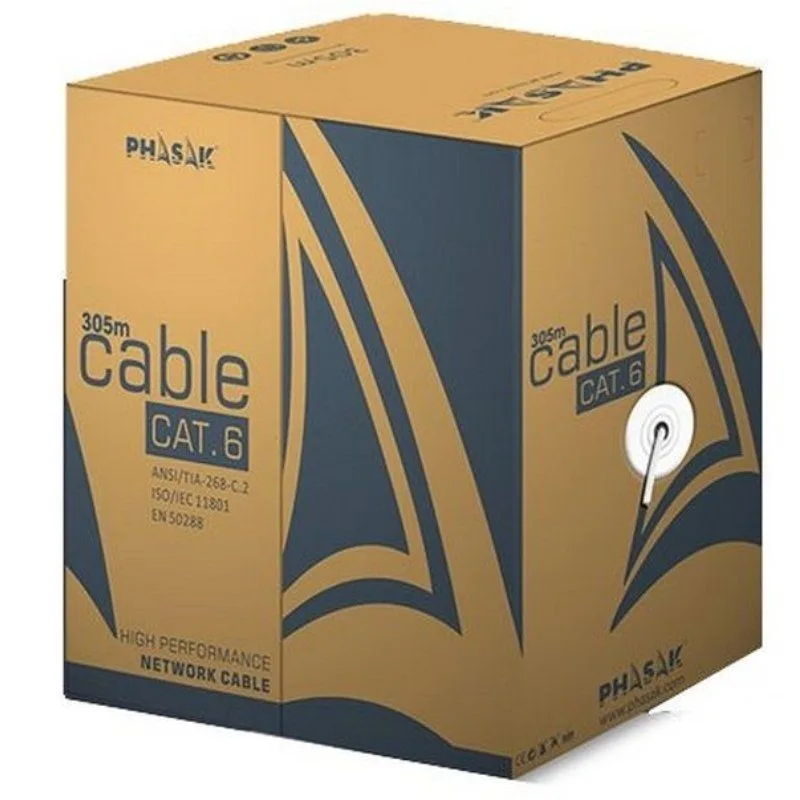 Bobina de Cable RJ45 UTP Phasak PHR 6302 Cat.6