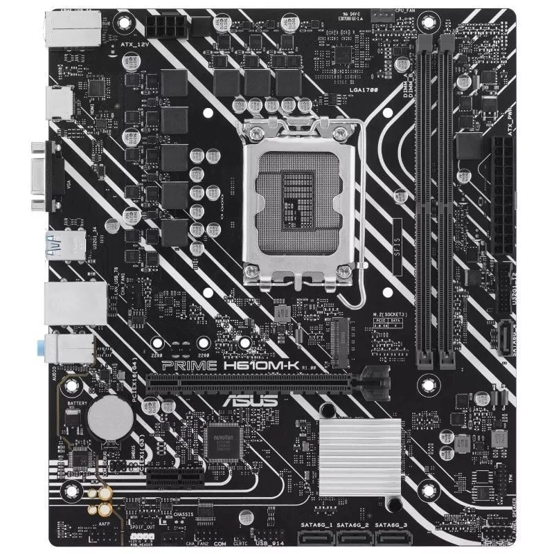 Placa Base Asus Prime H610M-K Socket 1700, foto 2