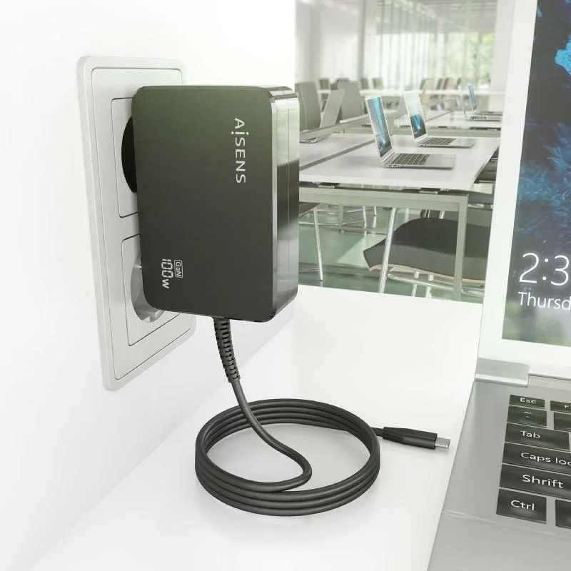 Cargador de Portátil GaN Aisens ASCH-1PD100WL50-BK USB Tipo-C, foto 5