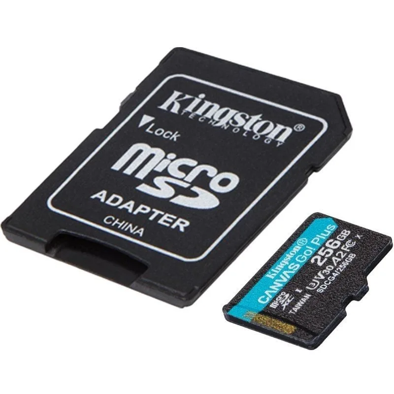 Tarjeta de Memoria Kingston CANVAS Go! Plus 256GB microSD XC con Adaptador, foto 2
