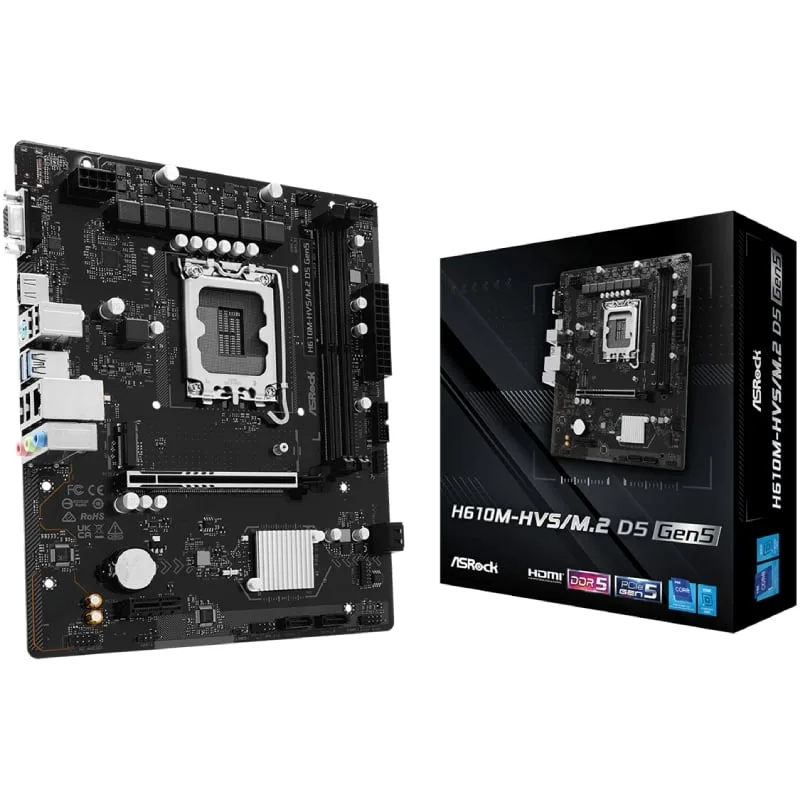 Placa Base Asrock H610M-HVS M2 D5 G5 Socket 1700