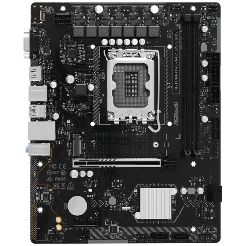 Placa Base Asrock H610M-HVS M2 D5 G5 Socket 1700, foto 2