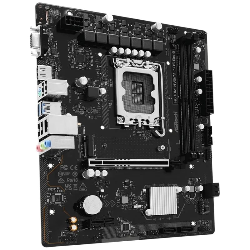 Placa Base Asrock H610M-HVS M2 D5 G5 Socket 1700, foto 3
