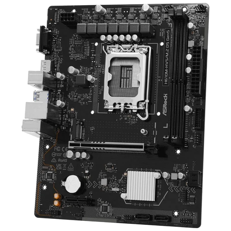 Placa Base Asrock H610M-HVS M2 D5 G5 Socket 1700, foto 4