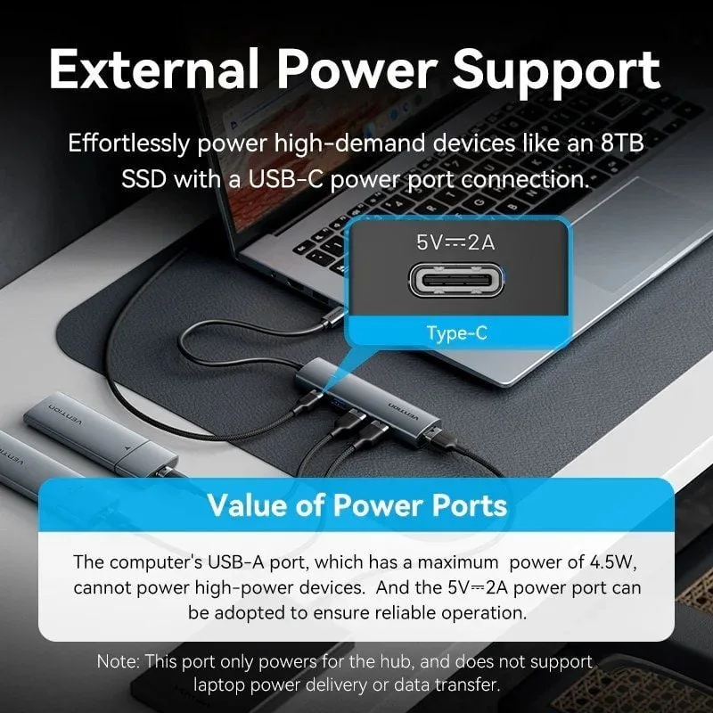 Hub USB Tipo-C 3.0 Vention TGZHB, foto 4