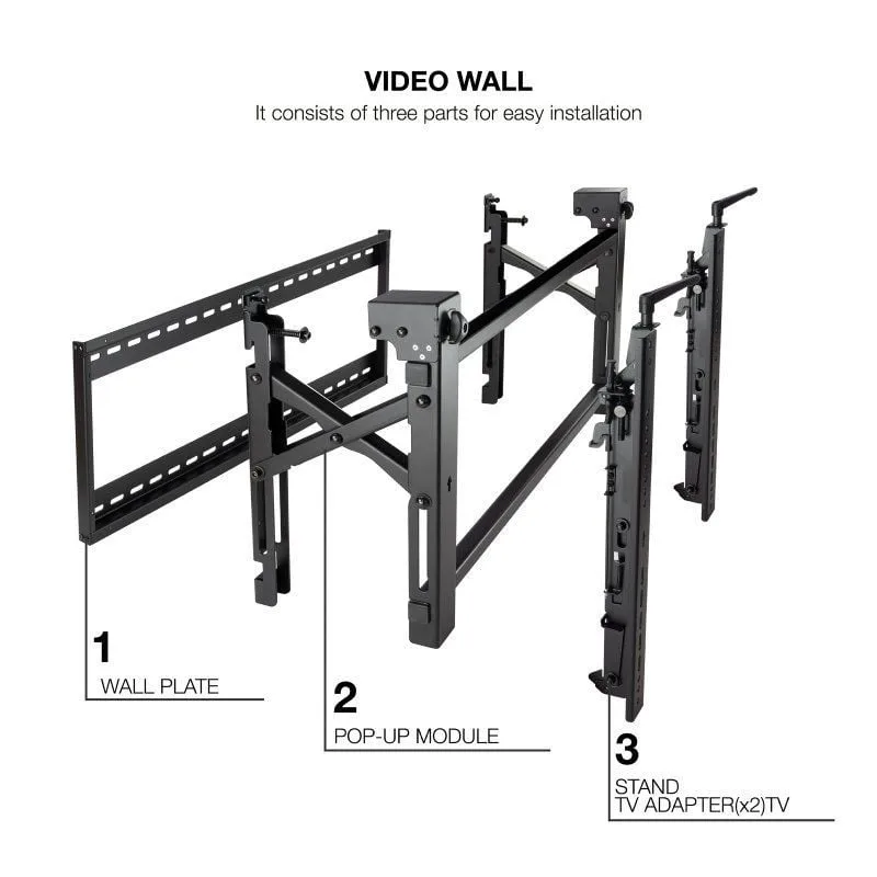 Soporte de Pared para Videowall Inclinable Tooq TQVW5470T para TV de 54-70", foto 2