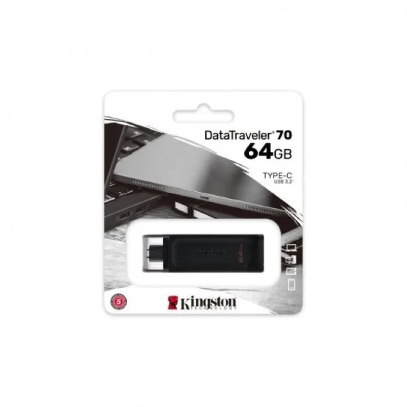 Pendrive 64GB Kingston DataTraveler 70 USB Tipo-C, foto 5