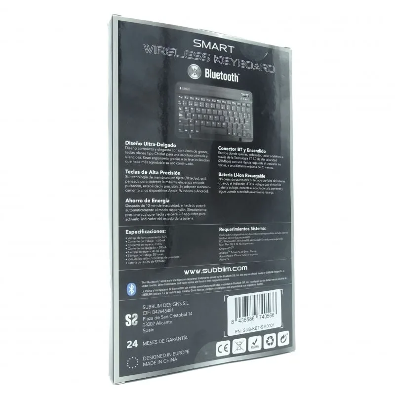 Teclado Compacto Inalámbrico Subblim Smart, foto 4