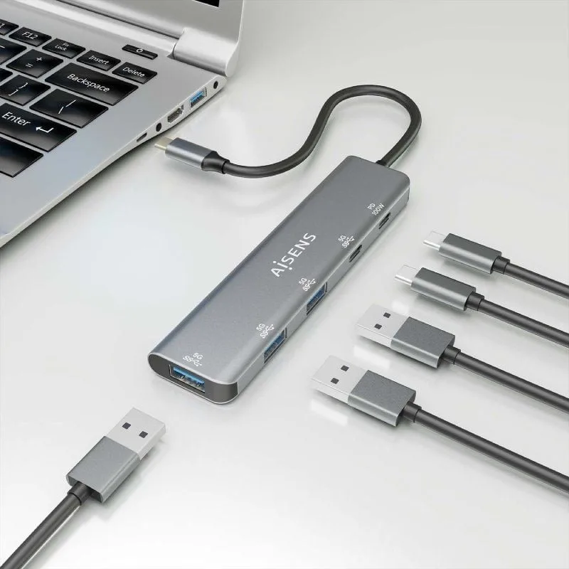 Hub USB Tipo-C Aisens A109-0857, foto 5