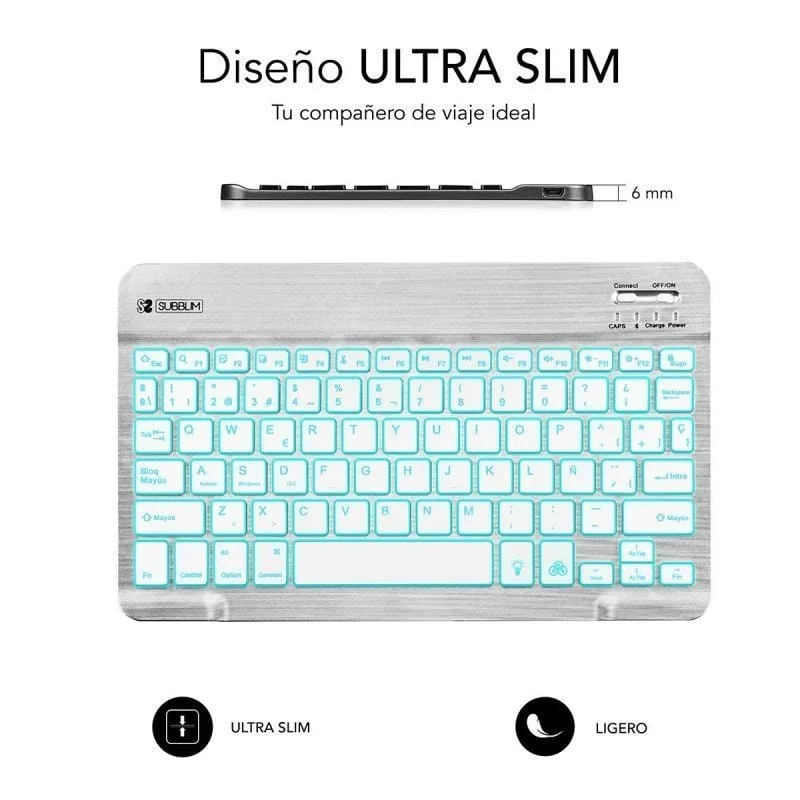 Teclado Compacto Inalámbrico Subblim Smart Backlit, foto 3
