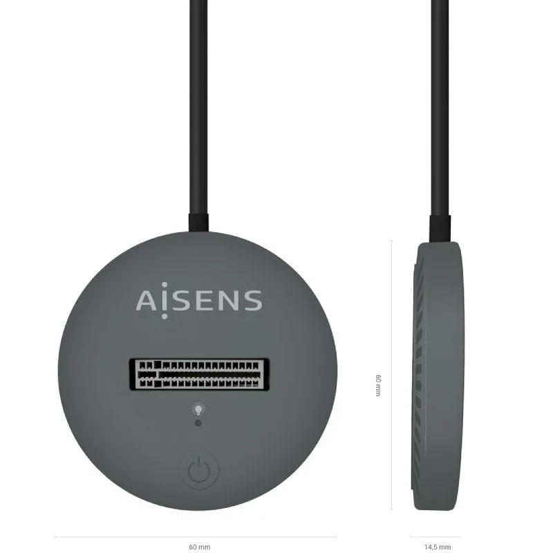Dock USB Tipo-C para SSD M2 SATA/NVMe Aisens ASUC-M2D014-GR, foto 3