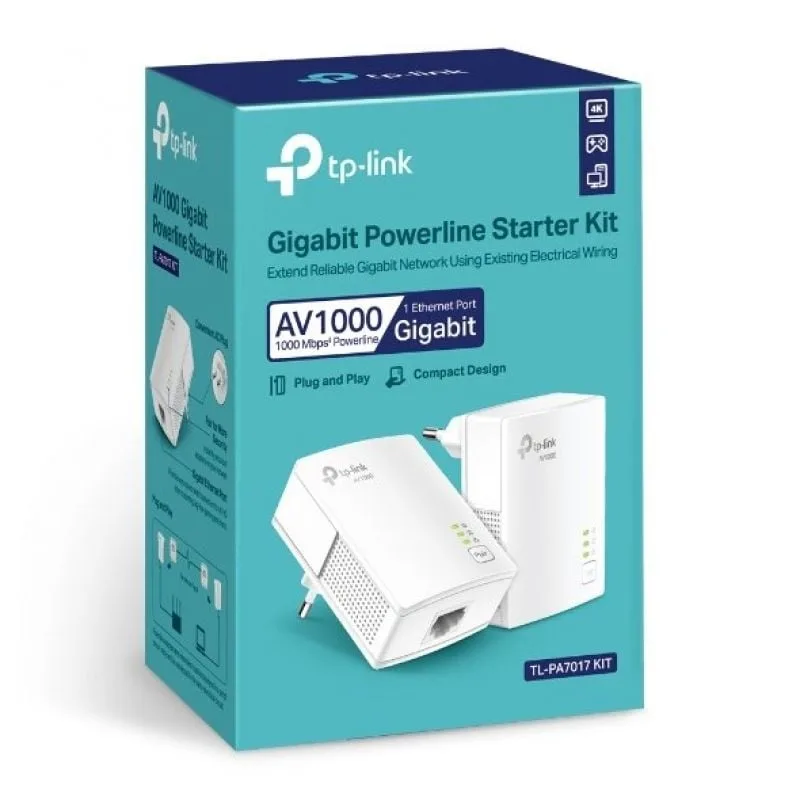 Adaptador Powerline TP-Link TL-PA7017 KIT 1000Mbps, foto 5
