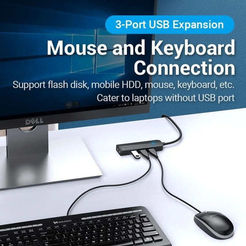 Hub USB 3.0 con Tarjeta de Sonido Vention CHIBB, foto 4