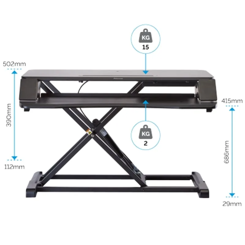 Soporte de Sobremesa Elevable Fellowes Sit-Stand Lotus Corsivo, foto 3