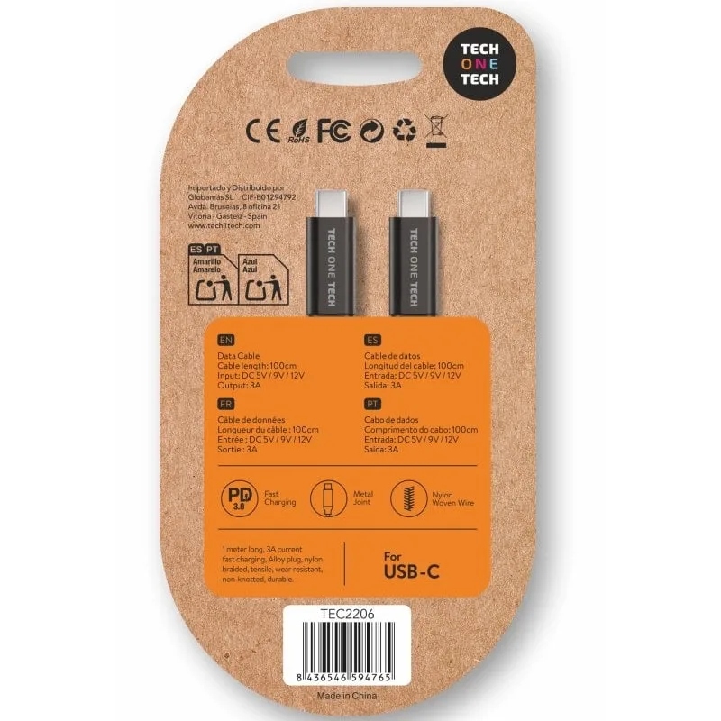 Cable USB 2.0 Tipo-C Tech One Tech TEC2206, foto 2