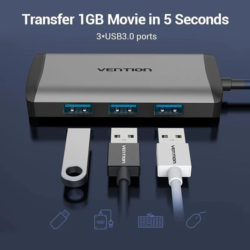 Docking USB Tipo-C Vention CNCHB, foto 5