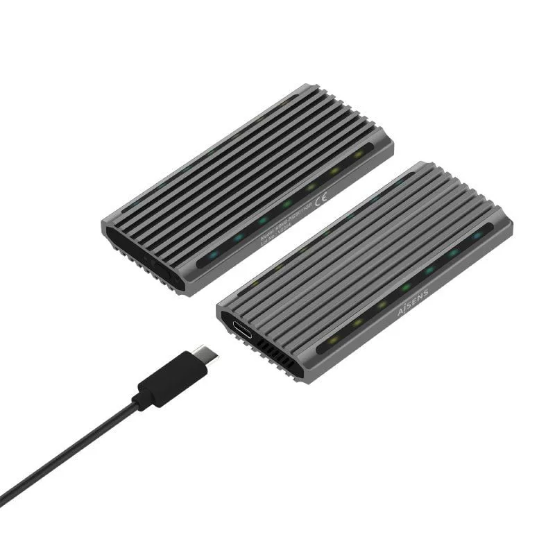 Caja Externa para Disco SSD M.2 SATA/NVMe Aisens ASM2-RGB011GR, foto 3