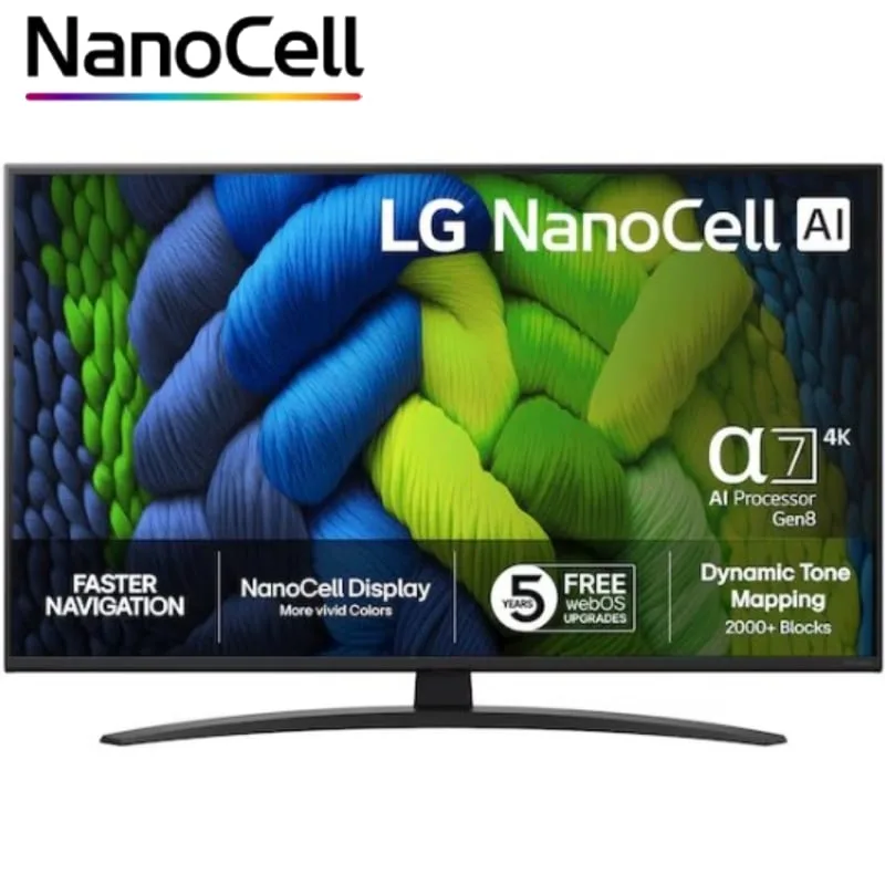 Televisor LG NanoCell AI NANO82 43NANO82A6B 43"