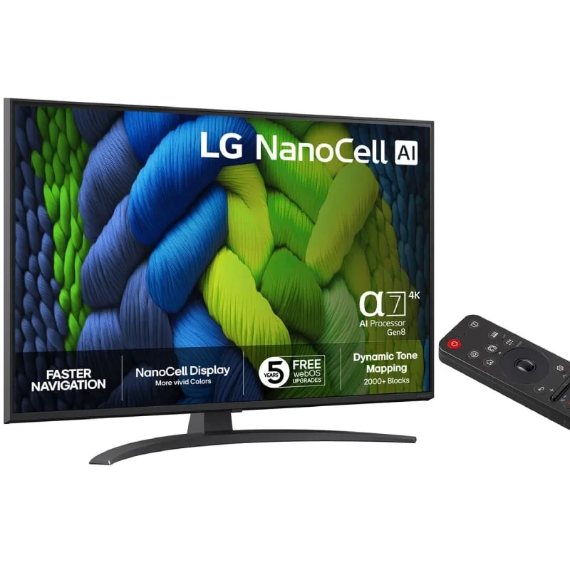 Televisor LG NanoCell AI NANO82 43NANO82A6B 43", foto 2