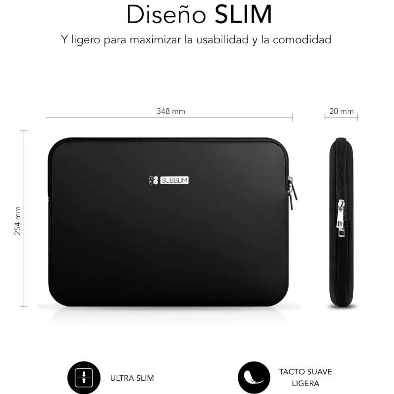 Funda Subblim Business Laptop Sleeve Neoprene para Portátiles 13.3"-14", foto 4