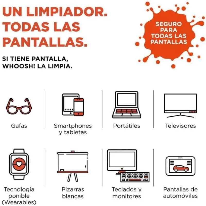 Kit Limpiador de Pantallas Whoosh Kit GO XL WSH003, foto 3