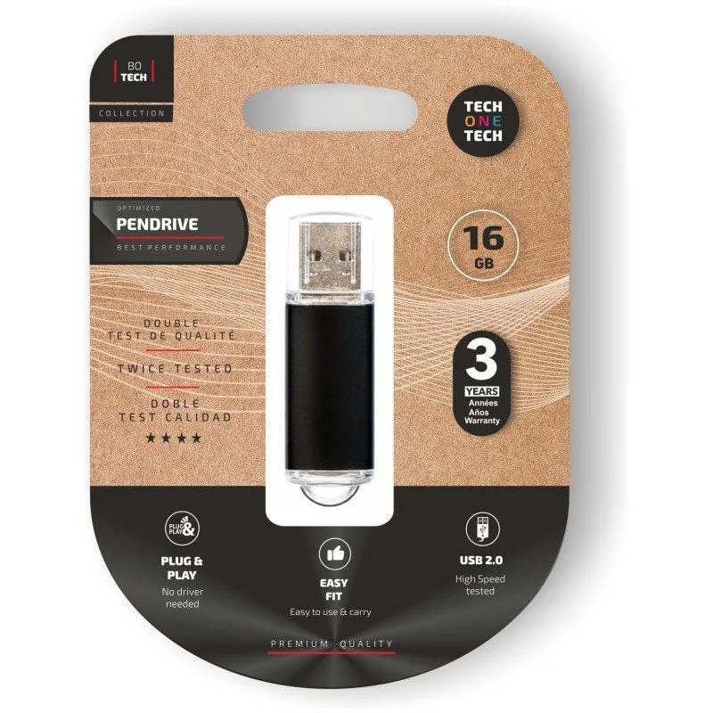 Pendrive 16GB Tech One Tech Basic USB 2.0