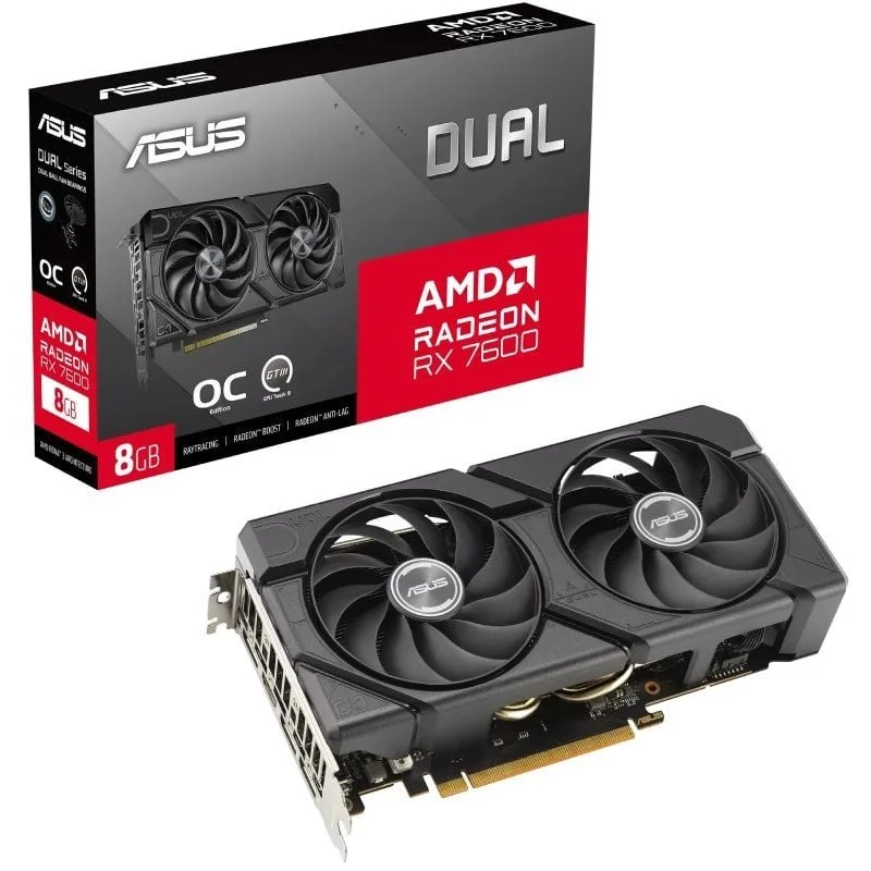 Tarjeta Gráfica Asus Dual Radeon RX 7600 EVO OC