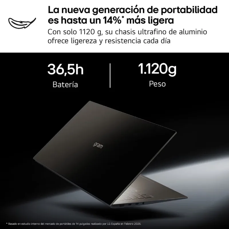Portátil LG Gram 14Z90U-V.AZ85BN Intel Core Ultra 7-355, foto 3