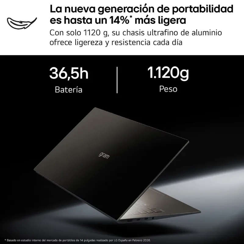 Portátil LG Gram 14Z90U-V.AZ85BN Intel Core Ultra 7-355, foto 4