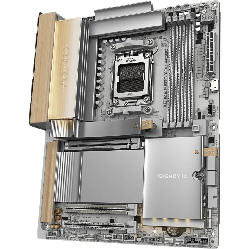 Placa Base Gigabyte X870E AERO X3D WOOD Socket AM5, foto 4