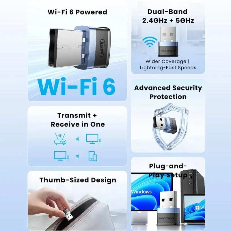 Adaptador USB - WiFi Vention KDEB0, foto 4