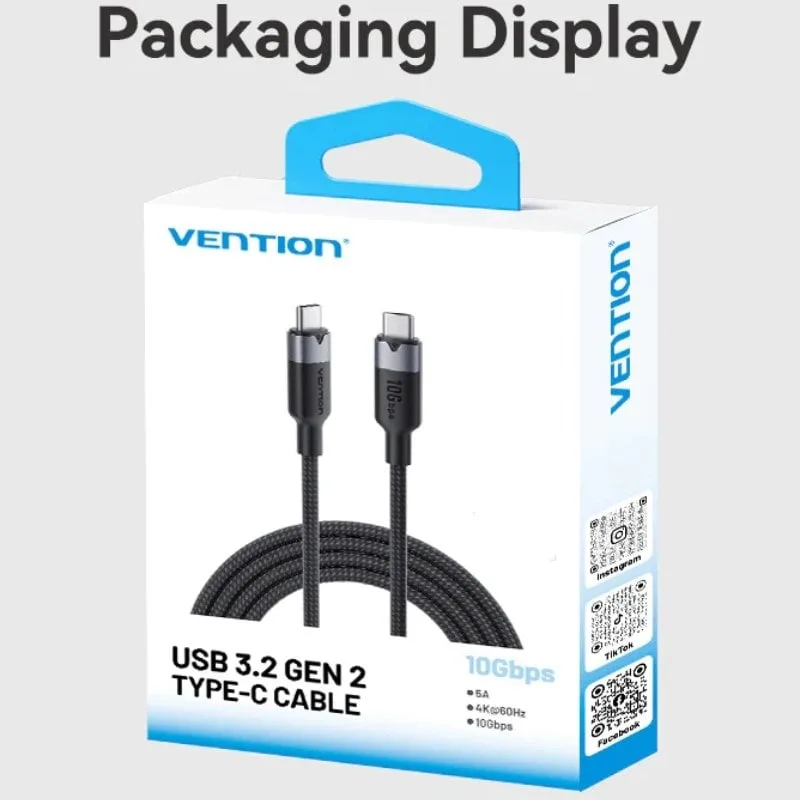 Cable USB 3.2 Tipo-C 5A Vention TRGWF, foto 5
