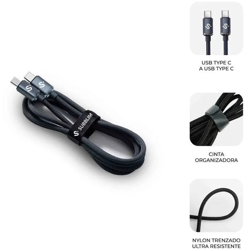 Cable USB 2.0 Tipo-C Subblim Optimus, foto 2