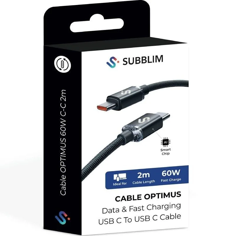 Cable USB 2.0 Tipo-C Subblim Optimus, foto 5