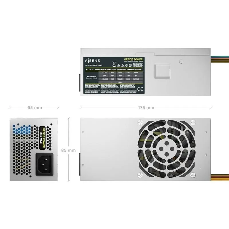 Fuente de Alimentación TFX Aisens ASPC-500TFX-SEO, foto 3