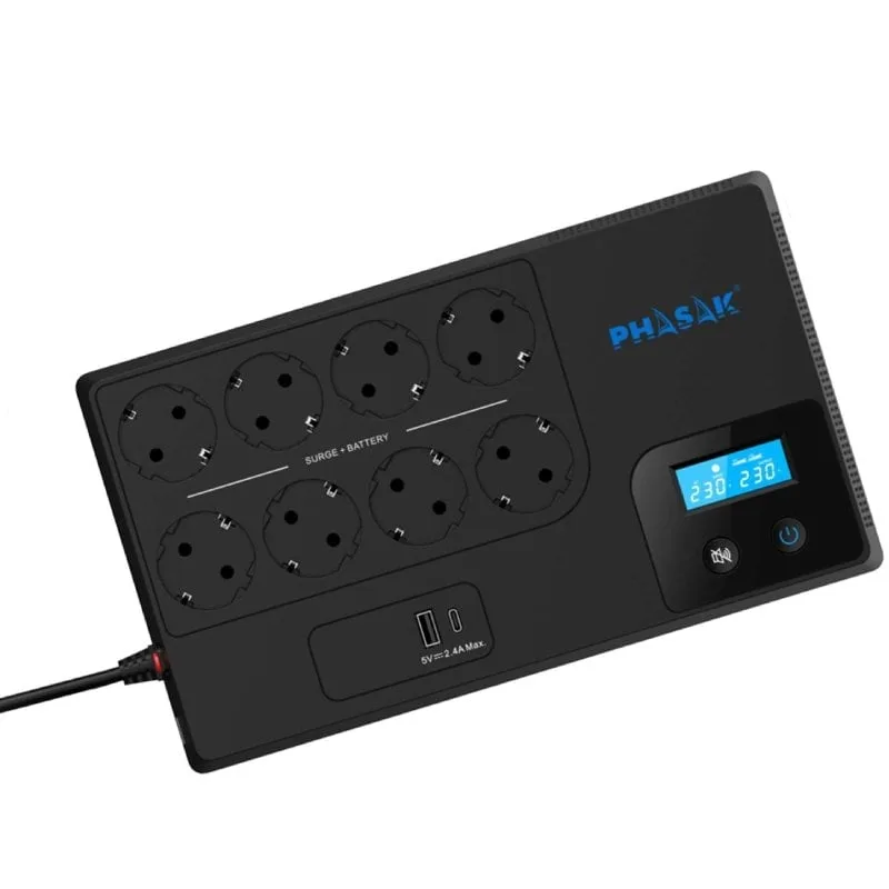 SAI Línea Interactiva Phasak Smart Home 1050VA