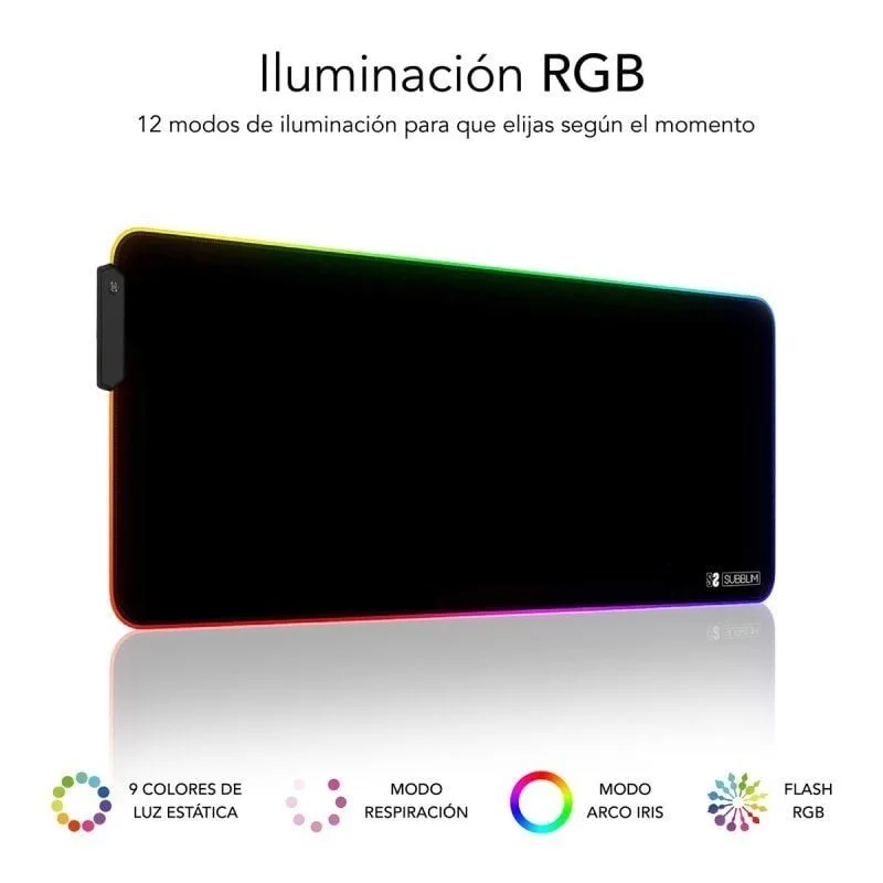 Alfombrilla Subblim MP-02RGB01 LED RGB XL, foto 2