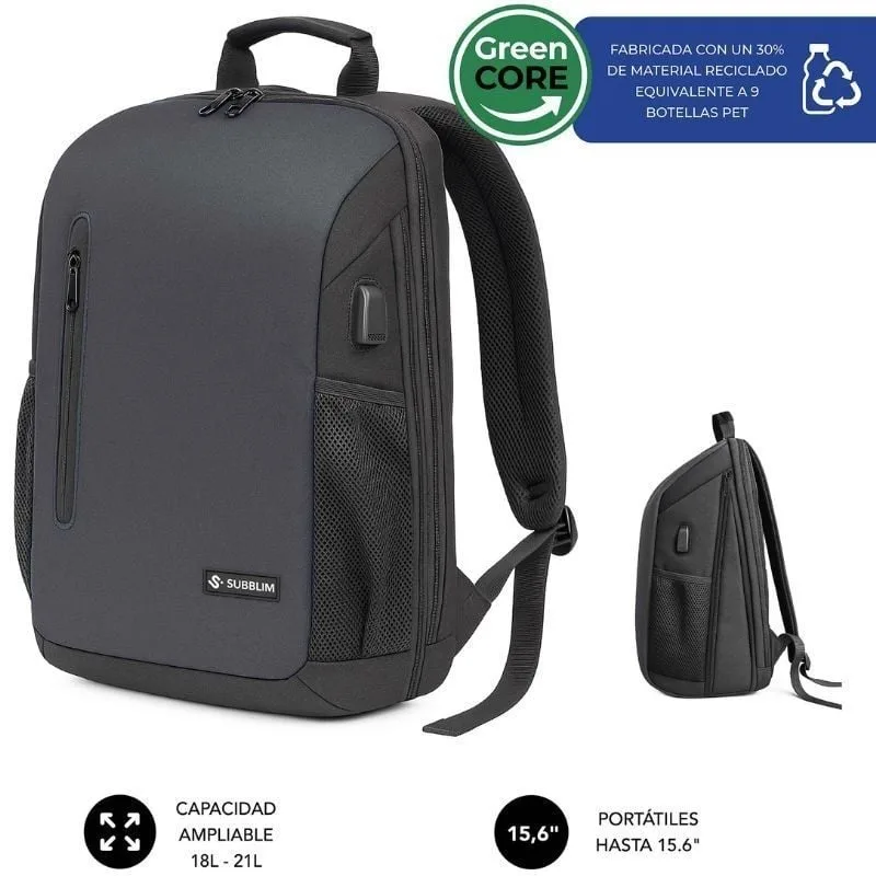 Mochila Subblim Xpand Air Padding Backpack para Portátiles hasta 15.6"