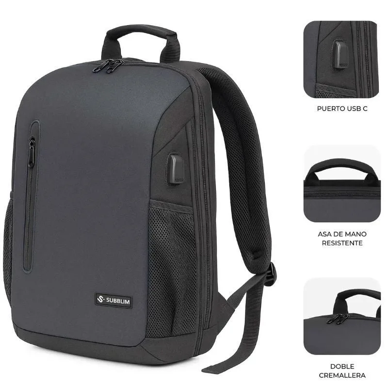 Mochila Subblim Xpand Air Padding Backpack para Portátiles hasta 15.6", foto 3