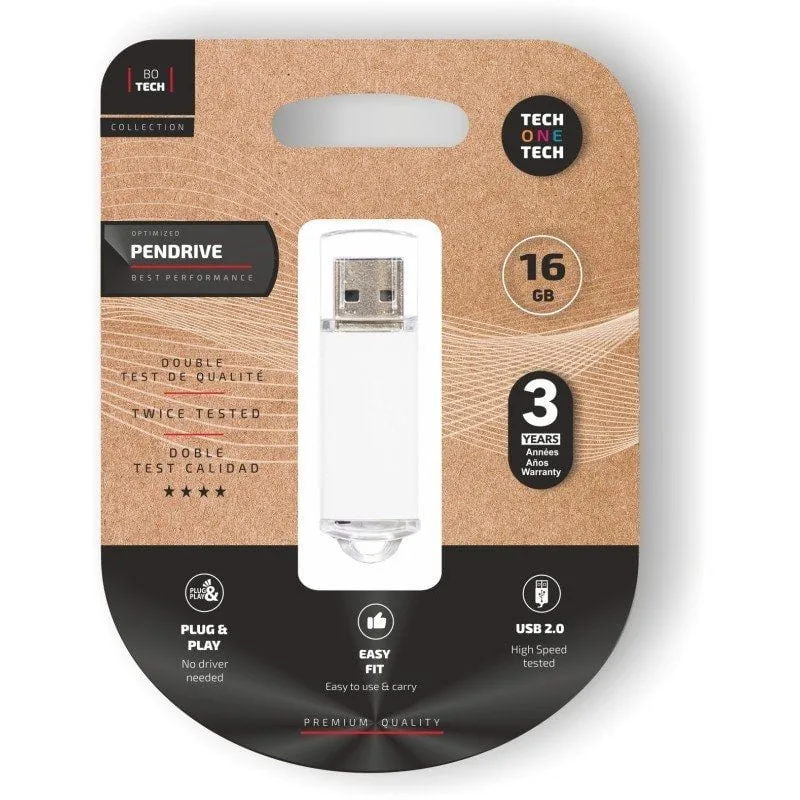 Pendrive 16GB Tech One Tech Basic USB 2.0