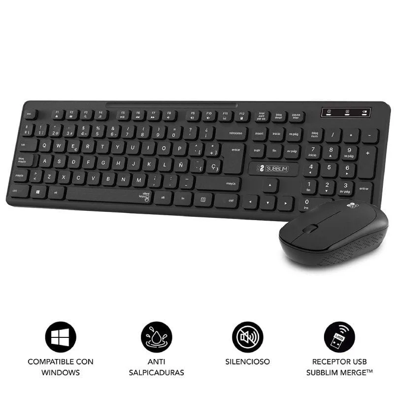 Teclado y Ratón Inalámbrico Subblim Combo Business Slim CSSW10, foto 5