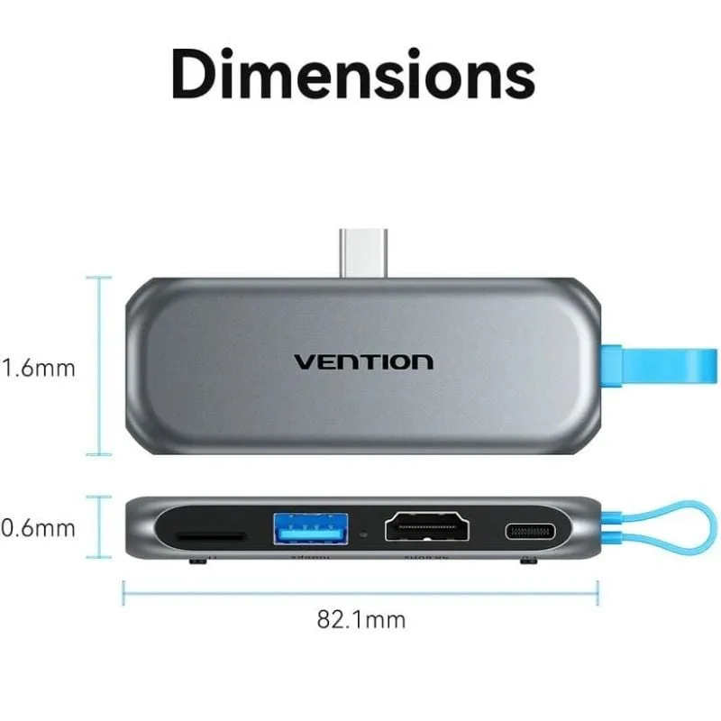 Docking Sin Cables USB Tipo-C Vention THYH0, foto 3