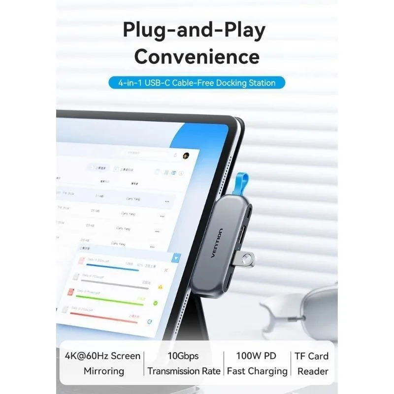 Docking Sin Cables USB Tipo-C Vention THYH0, foto 4