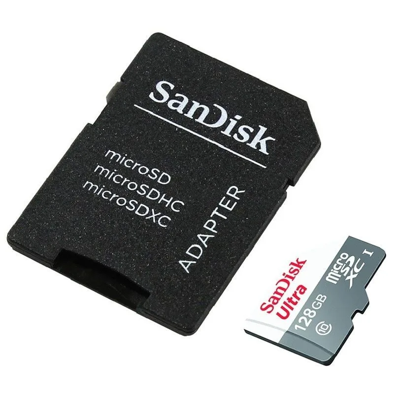 Tarjeta de Memoria SanDisk Ultra 128GB microSD XC con Adaptador