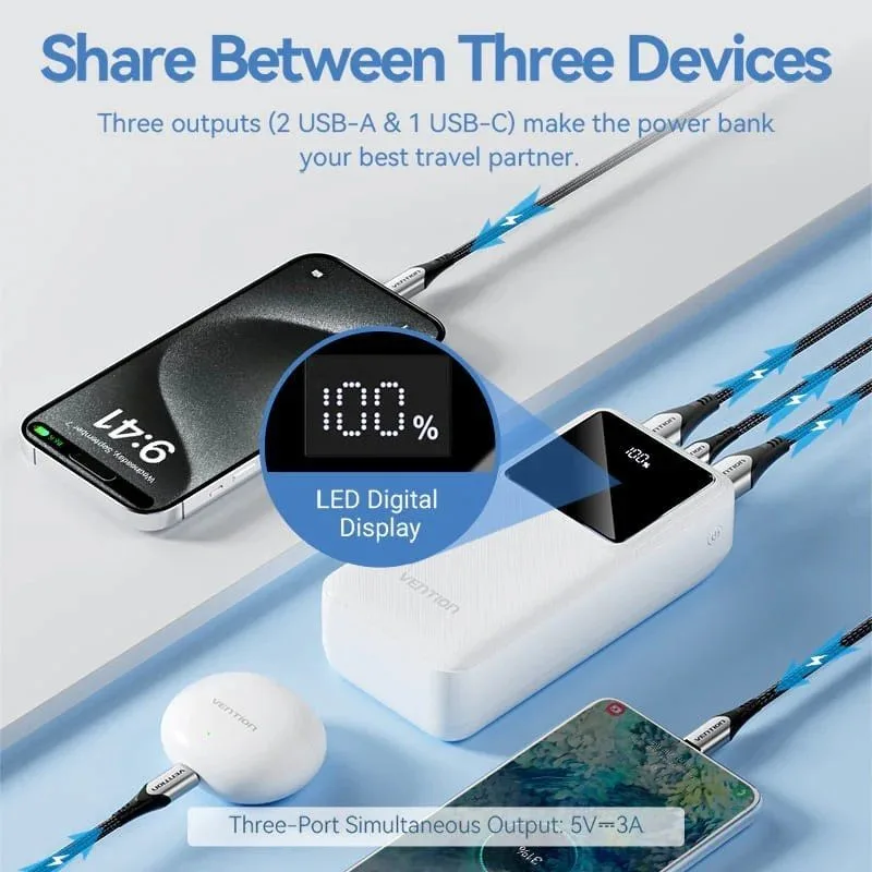 Powerbank 30000mAh Vention FHMW0, foto 4