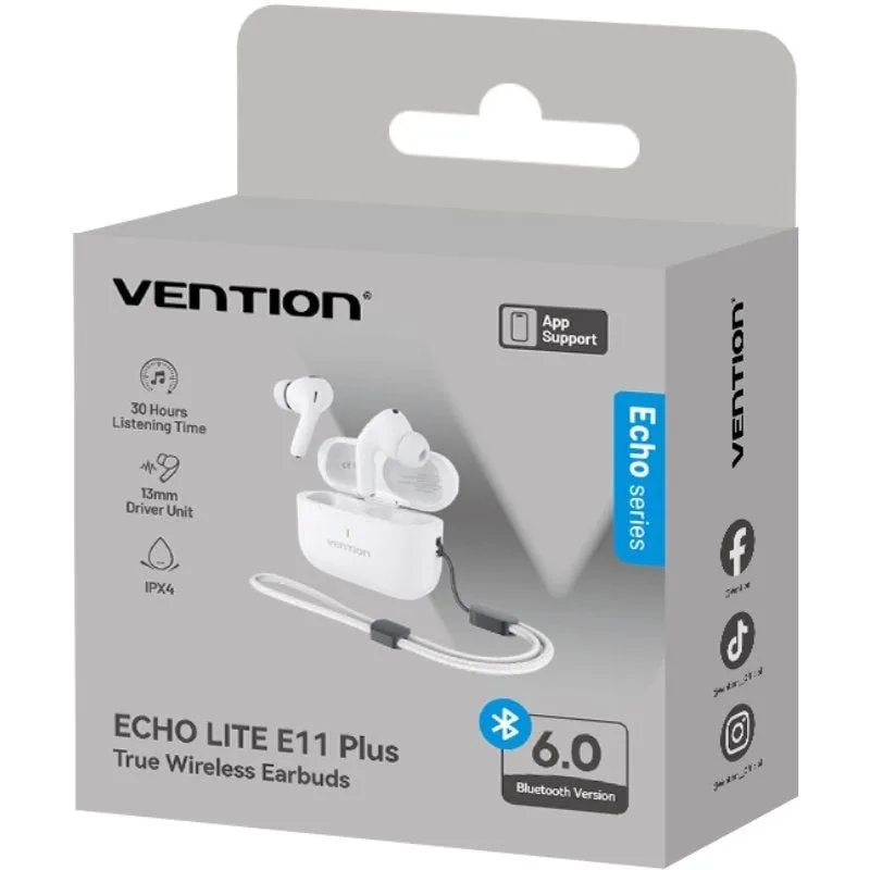 Auriculares Bluetooth Vention Echo Lite E11 Plus con estuche de carga, foto 2