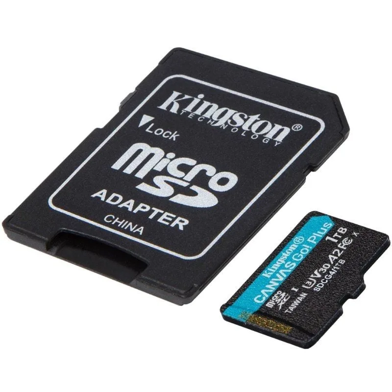 Tarjeta de Memoria Kingston CANVAS Go! Plus 1TB microSD XC con Adaptador, foto 2